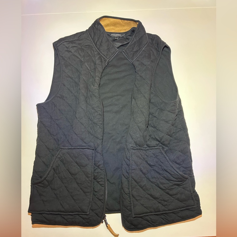 Banana Republic Quilted Black Vest